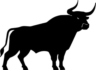 silhouette of a bull