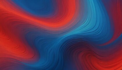 Obraz premium Abstract flowing wave design features dynamic gradients of crimson red and cerulean blue hues.