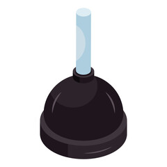 Editable design icon of plunger