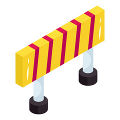 Editable vector design of Roadblock  