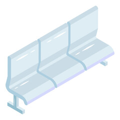 An icon design of waiting area