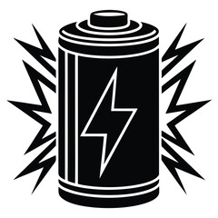 Battery at 100 Percent Black Vector Icon