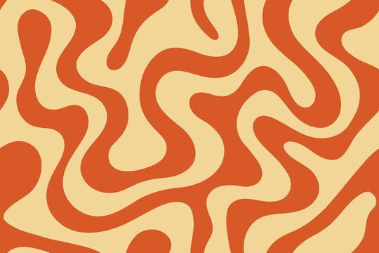 Seamless red beige abstract wavy organic background pattern