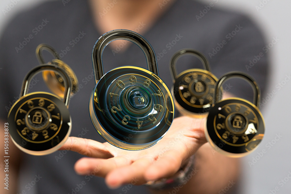 Aufkleber safeguard your information with strong passwords and robust security measures. cybersecurity and dat