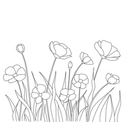 flower background outline,