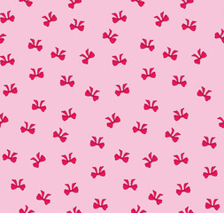 Seamless Pink Bow Pattern for Girls Fabric, Wallpaper, and Gift Wrap
