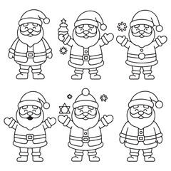 Cartoon Santa Images for Merry Christmas and Holiday Illustrations