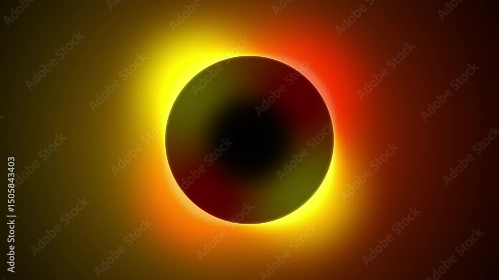 Poster simulating a black hole: visualizing spacetime distortion and light bending effect