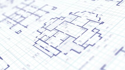 House plan project . Technical drawing background. Engineering design .illustration.