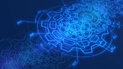 Technological background made of gears. Engineering industry. Technology background. 
