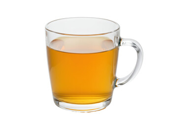 Isolated Glass Cup of Amber Tea
