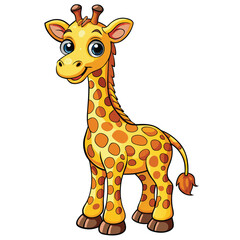 Fototapeta premium Cute Cartoon Giraffe