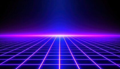 Vivid neon lines on dark background, abstract light art design neon