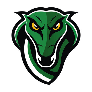 Anaconda head mascot logo design vector
