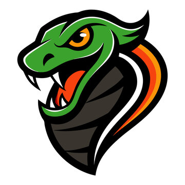 Anaconda head mascot logo design vector
