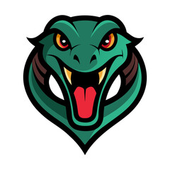 Anaconda head mascot logo design vector