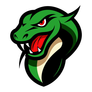 Anaconda head mascot logo design vector