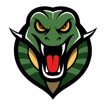 Anaconda head mascot logo design vector