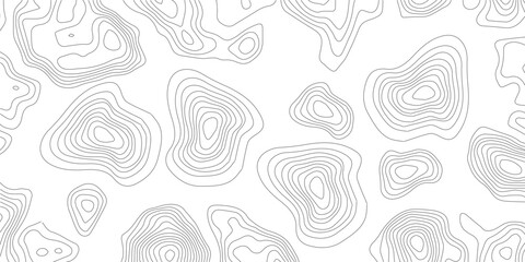 Fototapeta premium Topographic map, grid, texture, relief contour of terrain. Vector pattern background with mountains and flat land wavy line contours. Abstract monochrome topographic map, topography, cartography theme