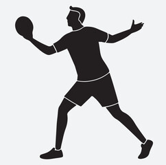 player playing basketball silhouette vector art illustration