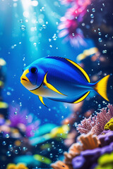 Fototapeta premium tropical fish in aquarium