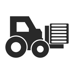 simple truck vehicle silhouette element icon
