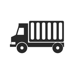 simple truck vehicle silhouette element icon