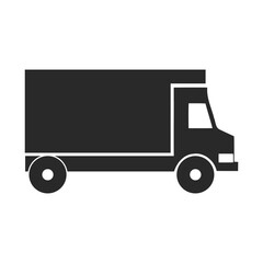 simple truck vehicle silhouette element icon