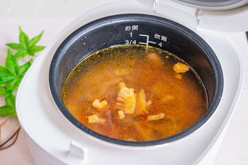 たけのこご飯の素で炊く