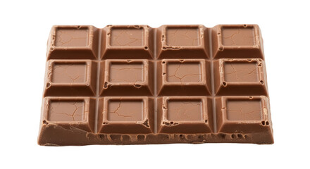 Isolated Milk Chocolate Bar with Cracks