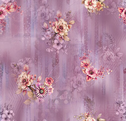 beautiful seamless flower allover design with all colour background