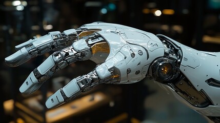 Futuristic Robot Hand in Display