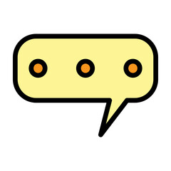 Chat Box  Vector Filled Icon Design