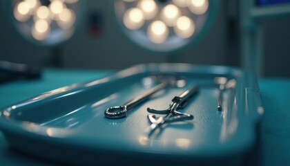 Surgical Instrument on Tray in Operating Room