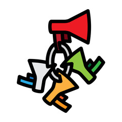 Affiliate Marketing  Vector Filled Icon Design