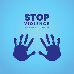 Vector illustration of Children Victims of Aggression social media story feed mockup template.