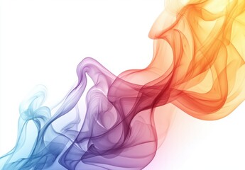 Swirling Multicolored Smoke Abstract