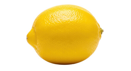 Isolated Ripe Yellow Lemon Textured Citrus Fruit