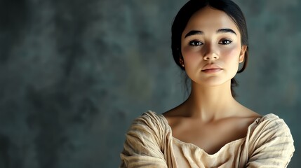 Leadership for Climate Action Portrait of a young woman with a serene expression.