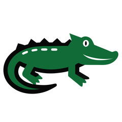 Fototapeta premium cartoon crocodile with a smile