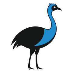 Fototapeta premium vector illustration of an ostrich