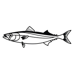Snook Fish Silhouette Vector Icon Design for Fishing or Marine Concepts