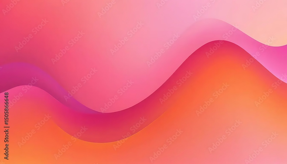 Aufkleber abstract gradient design featuring curved shapes in shades of orange and purple creating depth.