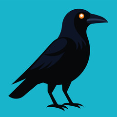 Obraz premium vector illustration of a crow