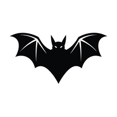 Bat Striking Clean Vector Silhouette