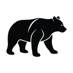 Fototapeta premium Bear Strong Clean Vector Silhouette