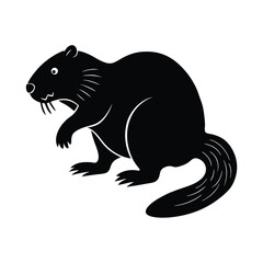 Fototapeta premium Beaver Tail Slap Vector Graphic