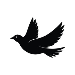 Fototapeta premium Bird Flying Right Vector Art