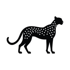 Obraz premium Cheetah Sleek Fast Minimalist Vector Silhouette