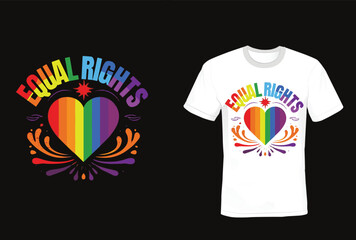 Pride month t shirt design, Rainbow color concept lgbt typography t shirt